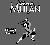 Mulan title screen for GameBoy